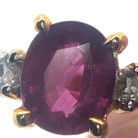 Mozambique Ruby 1.20ct Natural Diamonds Solid 14K Yellow Gold Ring - Picture 3 of 7